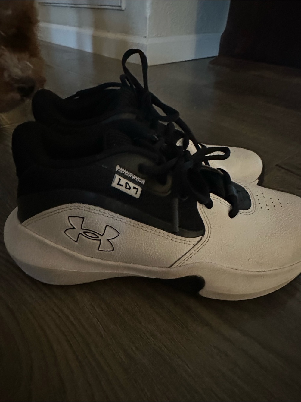 Under Armour Kids Black and White LD7 Sneakers